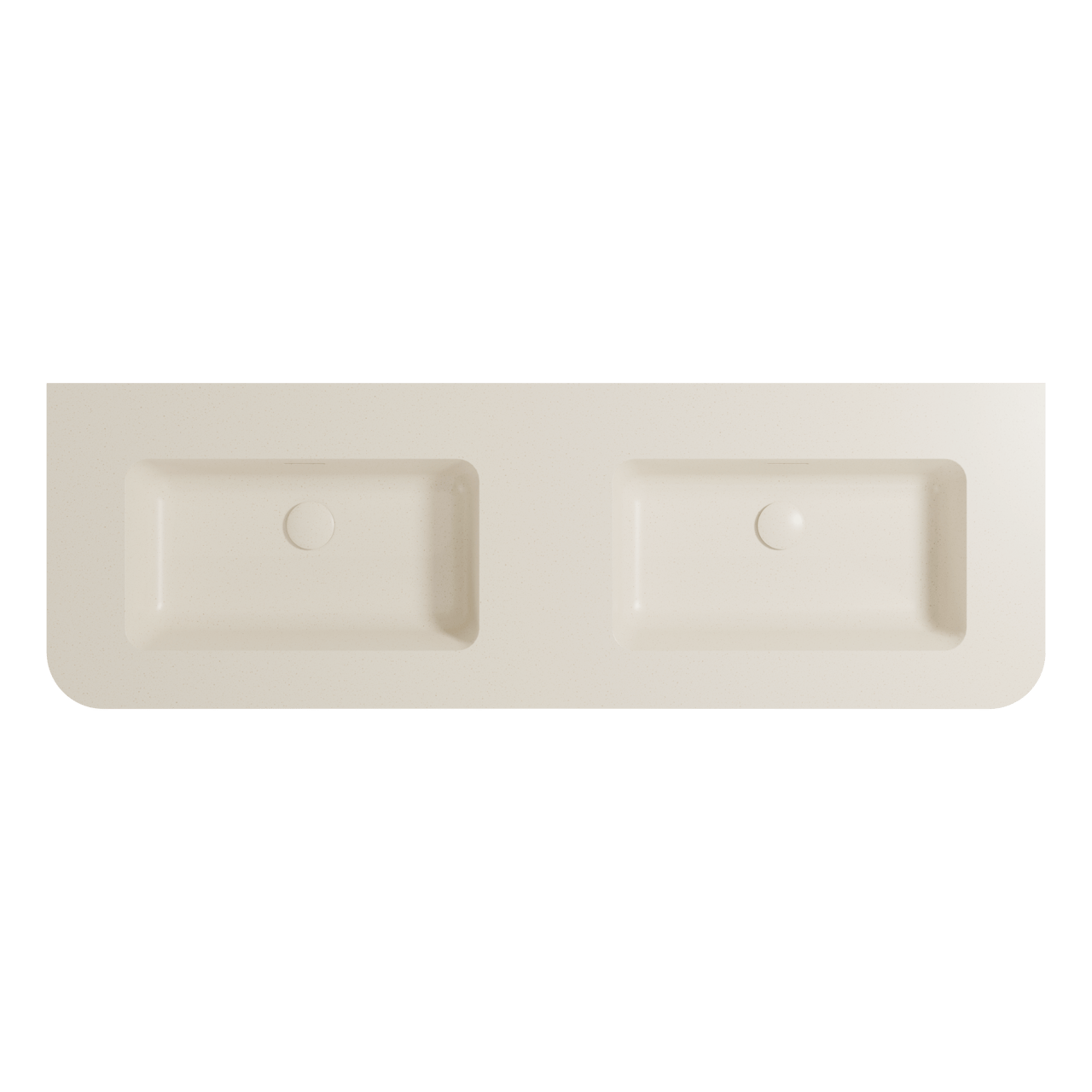 Storke Mata Soft double vasque solid surface beige granite 140 x 46 cm
