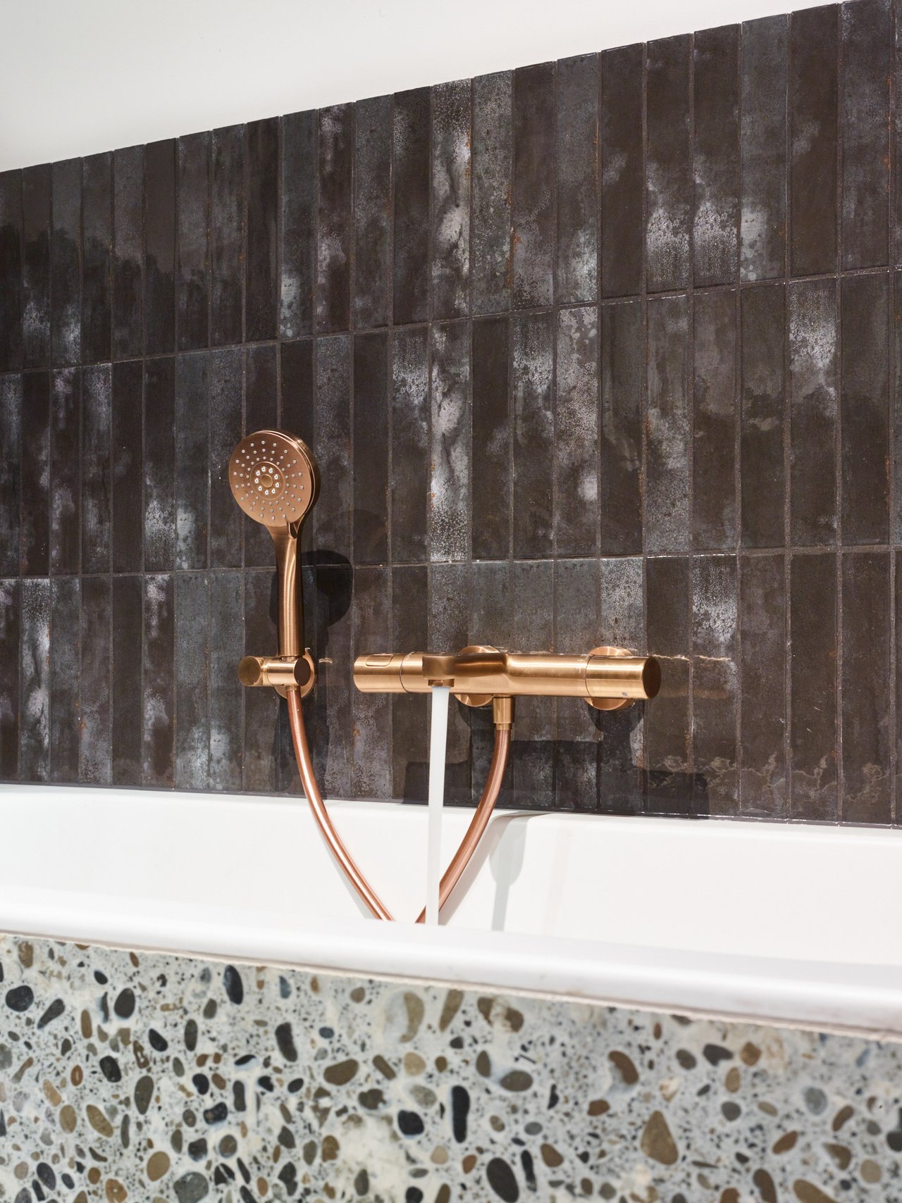 BLAUFOSS Apollo  thermostatische kraan muurmontage opbouw badkraan Brushed Rosegold