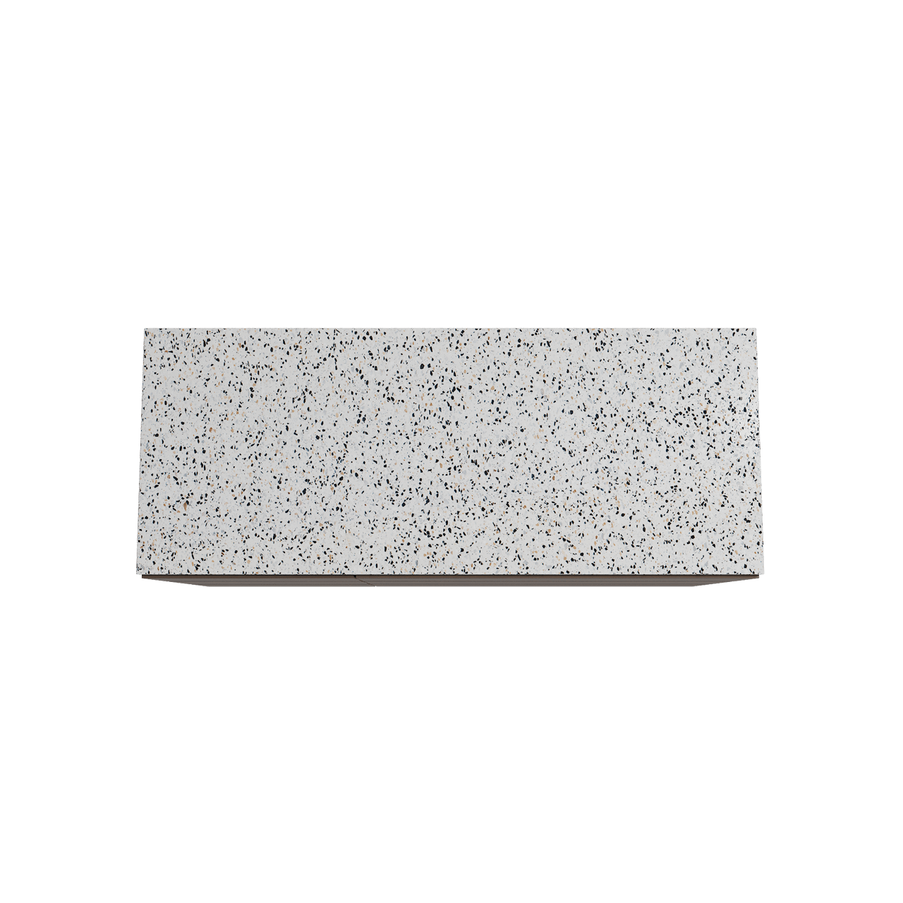 Storke Edge staand badmeubel 130 x 52 cm notenhout met Tavola enkel of dubbel wastafelblad in mat wit/zwart terrazzo