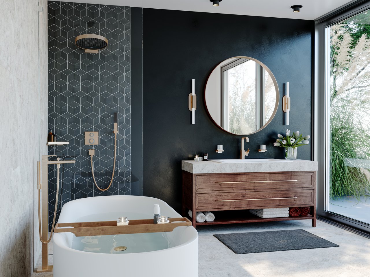 Hansgrohe Rainfinity 360 rond regendouchekop Ø 36 cm Brushed Bronze