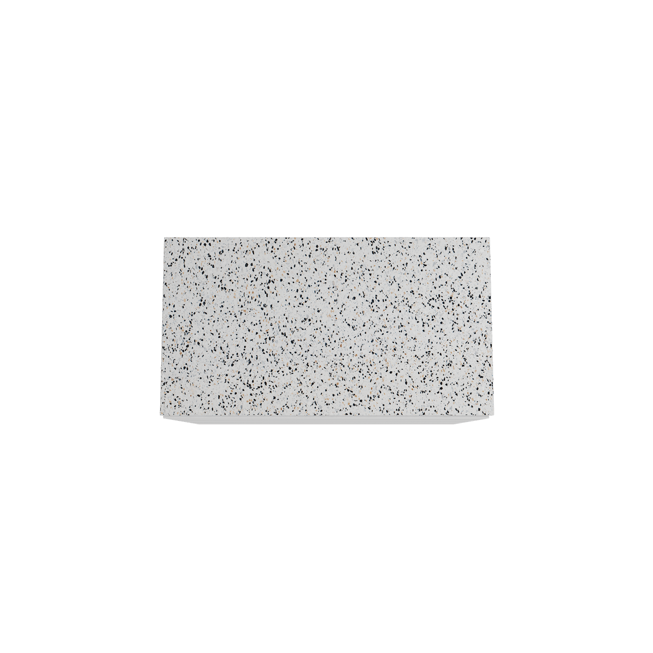 Storke Edge staand badmeubel 95 x 52 cm mat wit met Tavola enkel wastafelblad in mat wit/zwart terrazzo