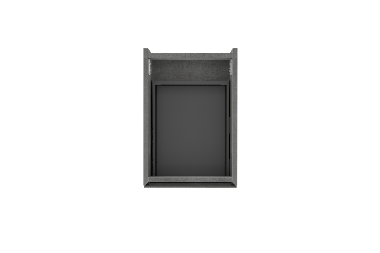 Storke Edge hängender Waschbeckenunterschrank: 35 x 52 cm, Beton dunkelgrau, 1 Schublade