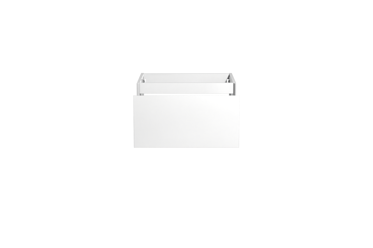 Storke Edge meuble sous-lavabo suspendu 65 x 52 cm blanc brillant 1 tiroir