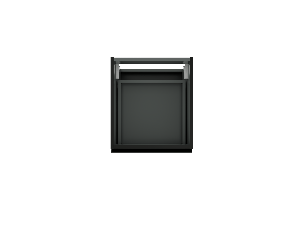 Linie Lado meuble sous-vasque suspendu 40 x 46 cm Noir Mat 2 tiroirs
