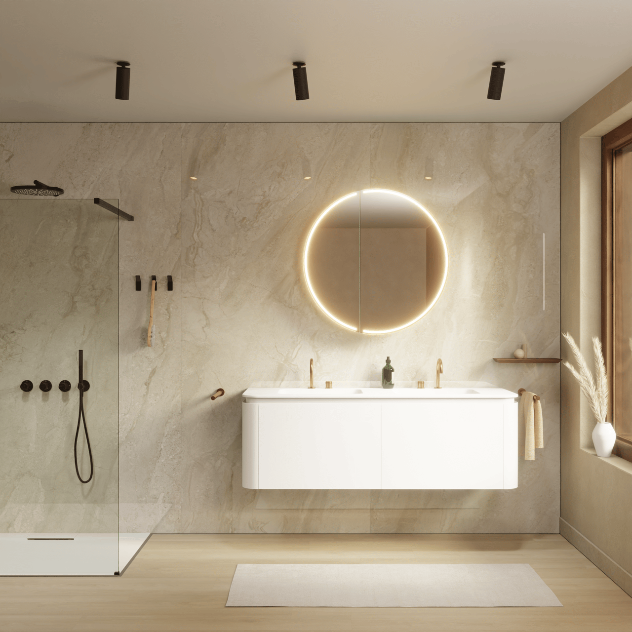 Florris Sevilla SPC wandpanelen, 2 stuks, 120x260cm, Caldera Gloss