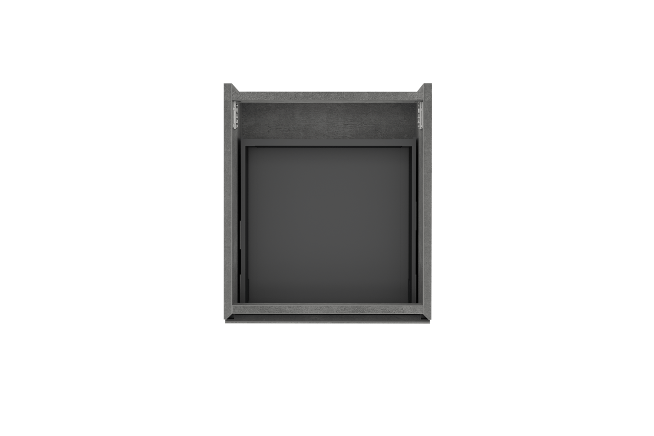 Storke Edge hängender Waschbeckenunterschrank: 45 x 52 cm, Beton dunkelgrau, 1 Schublade
