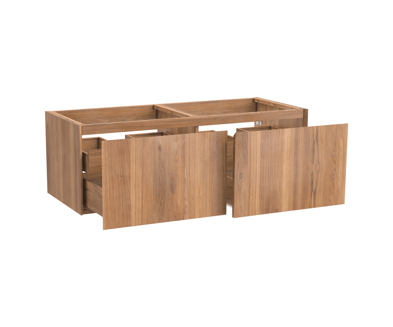 Balmani Idra by Mitra meuble sous-vasque suspendu 135 x 55 cm teck 4 tiroirs