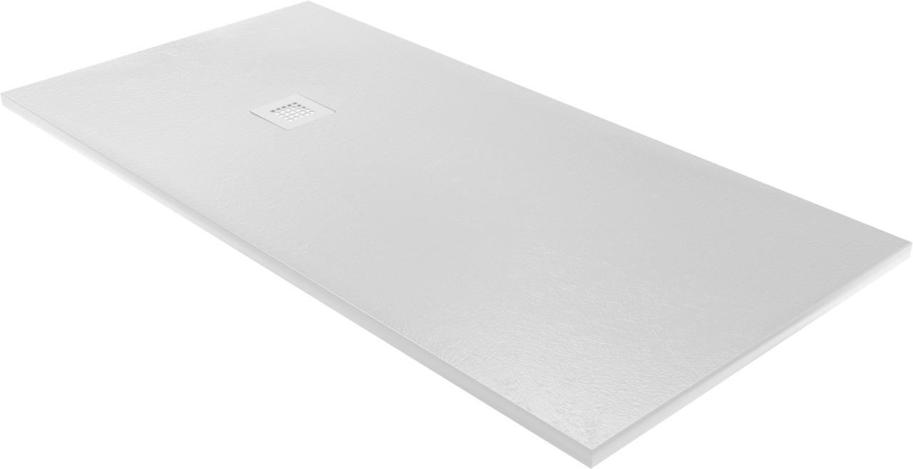 Balmani Vega receveur de douche 160 x 80 cm marbre composite blanc mat structure en ardoise