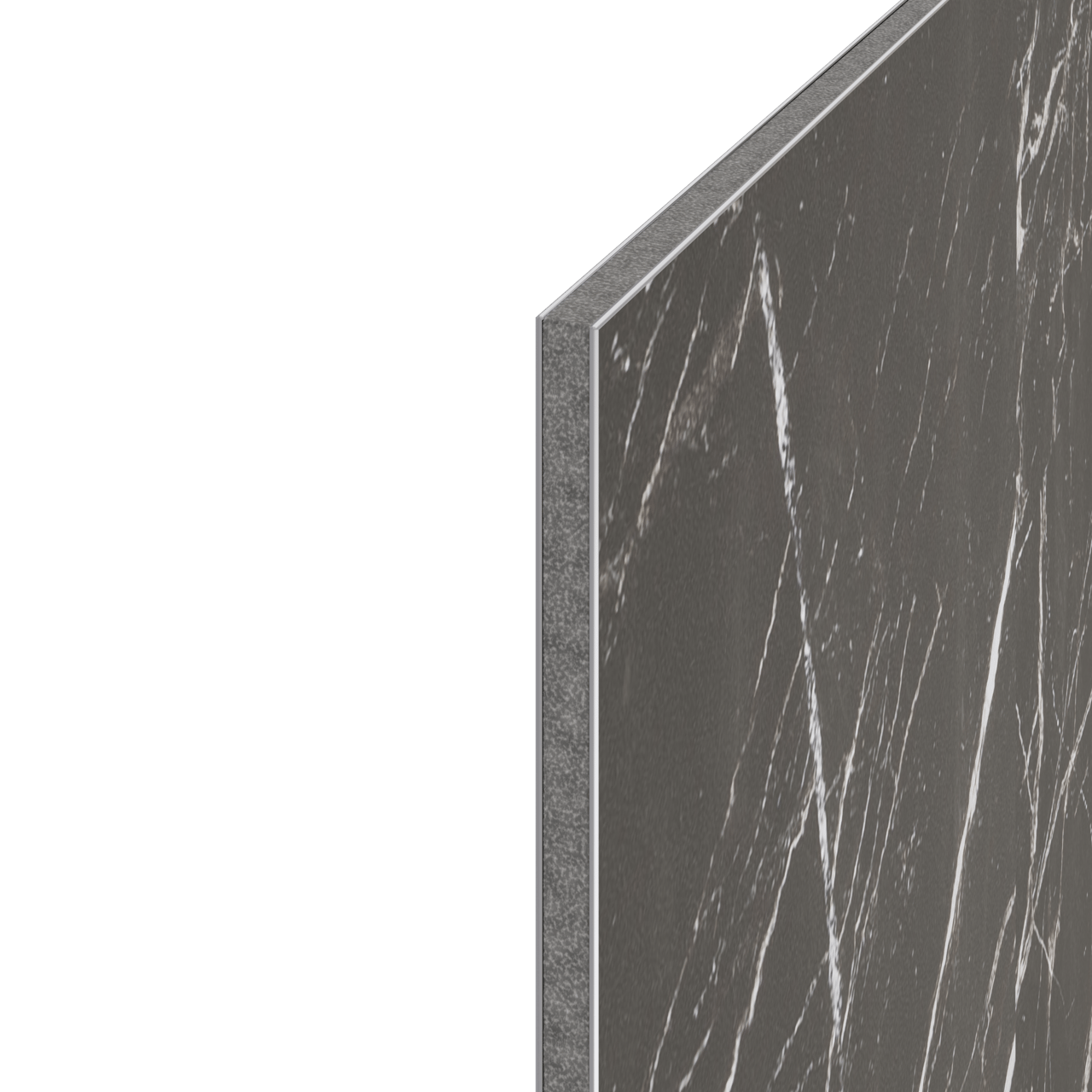 Luca Varess Artdeco douchewandpaneel 120 x 244 cm alu-composiet zwarte marmerlook