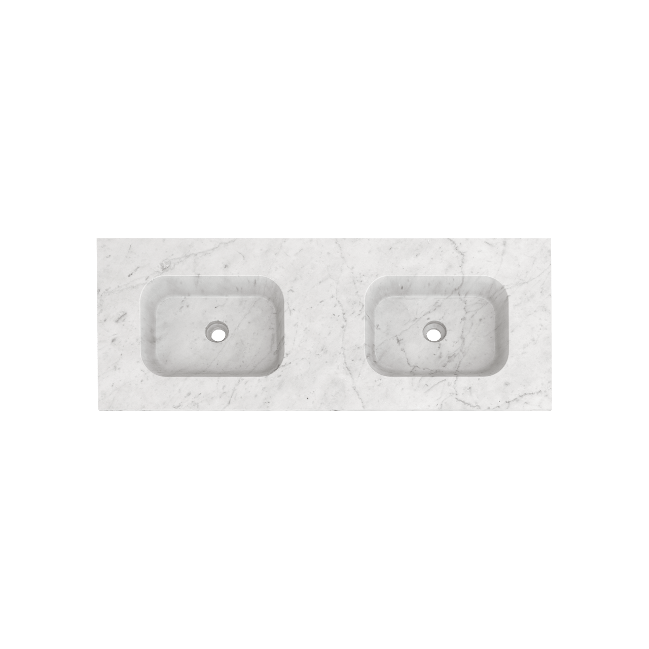 Balmani Tablo Arcato dubbele wastafel Carrara marmer 135 x 55 cm