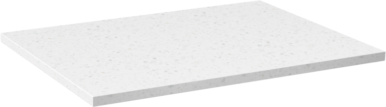 Linie Lado tablette simple mélaminé terrazzo blanc 60 x 46 cm