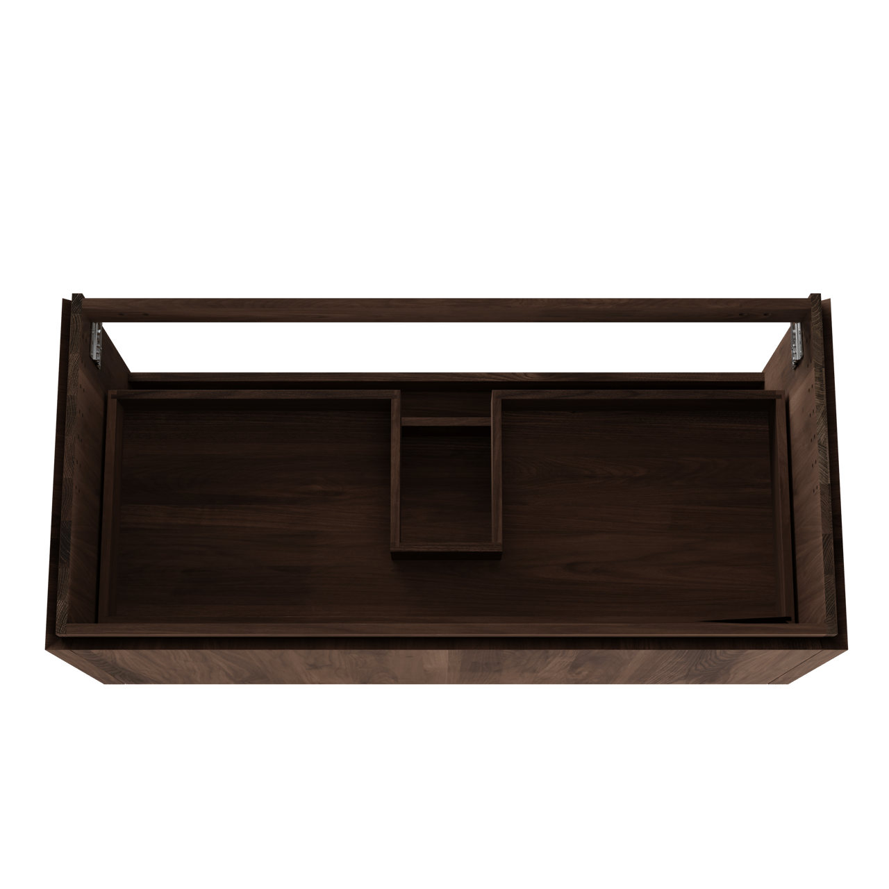Balmani Eclips zwevende wastafelonderkast 120 x 55 cm Amerikaanse notelaar 2 lades