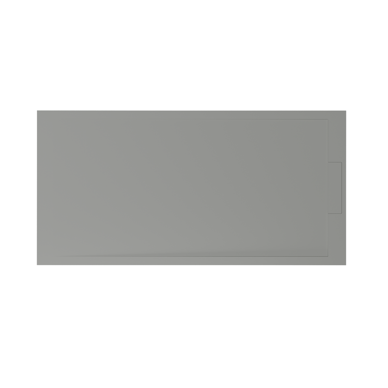 Balmani Andes Duschwanne: 180 x 90 cm, Solid Surface, Steingrau matt
