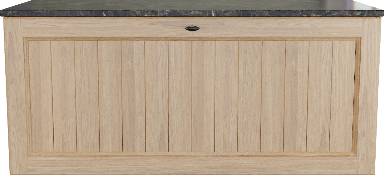 Balmani Lemon zwevend badmeubel 120 x 55 cm, fineer naturel eiken met Stretto enkel of dubbel wastafelblad in dark emperador