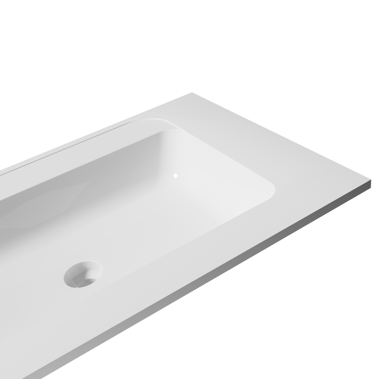 Balmani Tablo Strada dubbele wastafel glanzend composiet marmer 180 x 55 cm