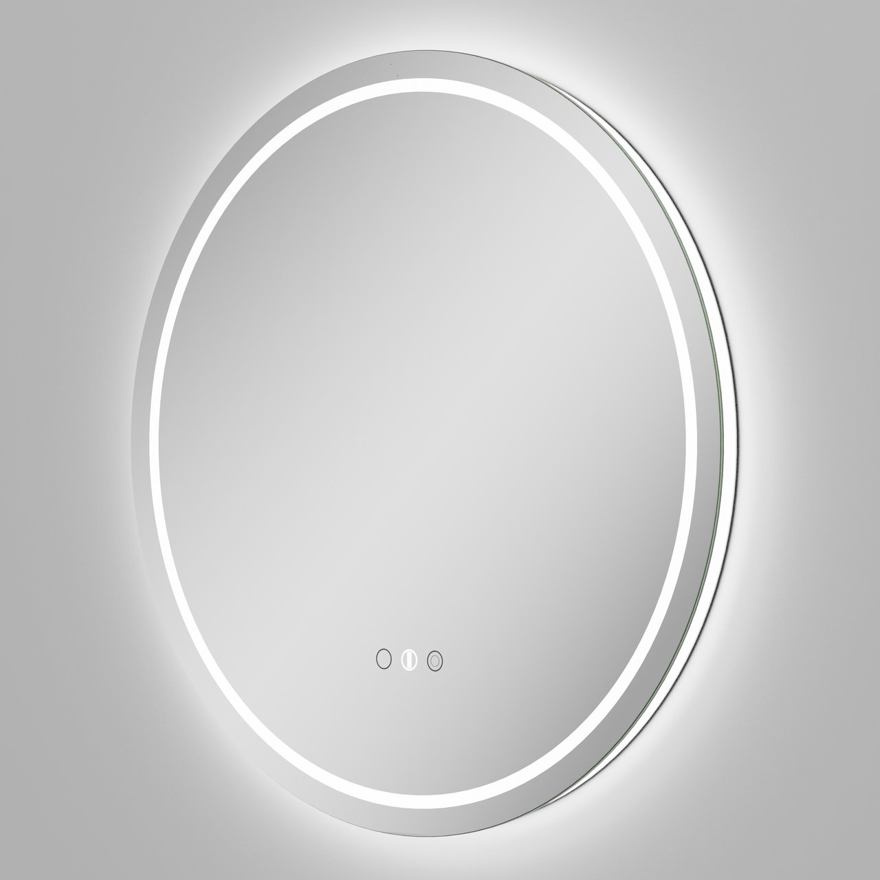 Balmani Ghost Touch Badspiegel mit Beleuchtung: Rund Ø 60 cm, mit Anti-Beschlag Spiegelheizung