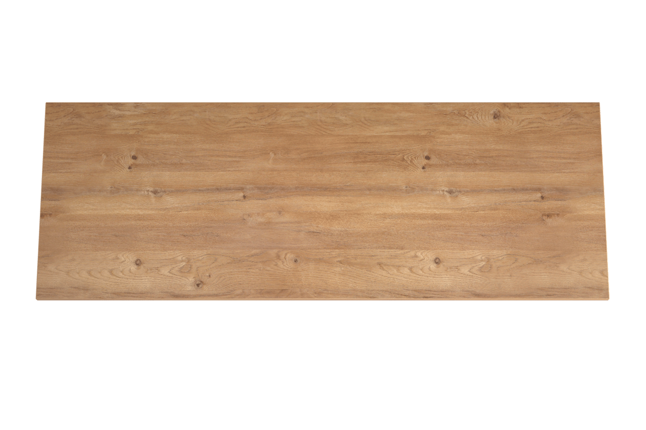 Storke Panton enkel of dubbel wastafelblad ruwe eiken melamine 145 x 52 cm