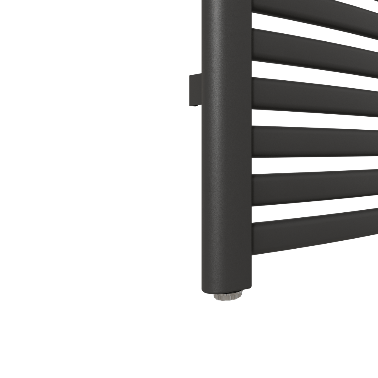 Vipera Kanza Rx enkele handdoekradiator 60 x 180 cm elektrische verwarming antraciet grijs zijaansluiting 926W, weerstand inbegrepen