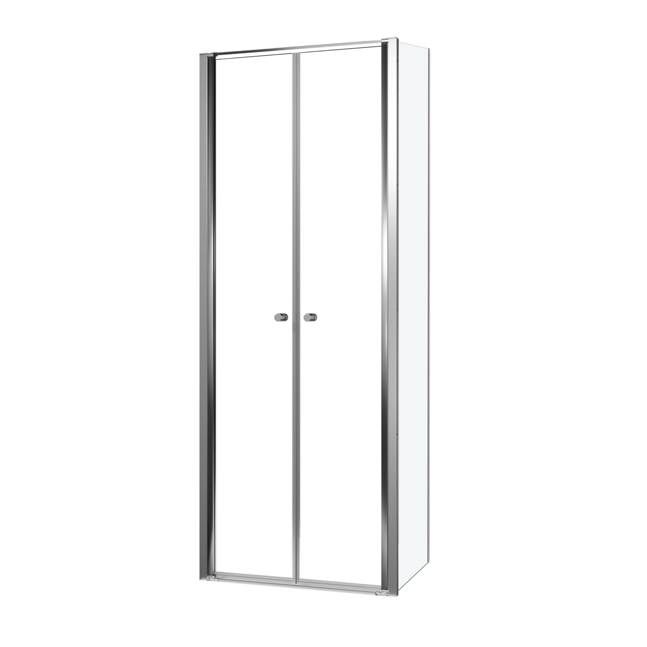 Luca Varess Kuresa douchehoek met pendeldeur met vaste zijwand 80 x 80 x 200 cm helder glas en glanzend chroom profielen
