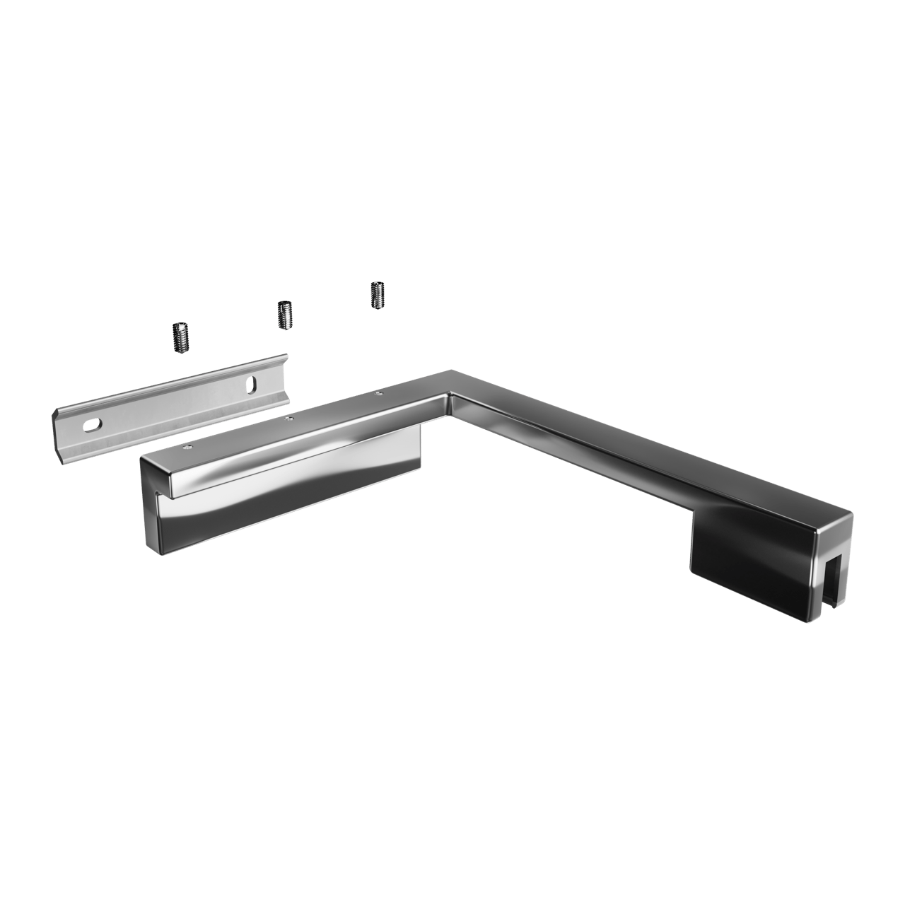 Balmani Modular barre de stabilisation courte à droite 18 x 14 cm chrome brillant