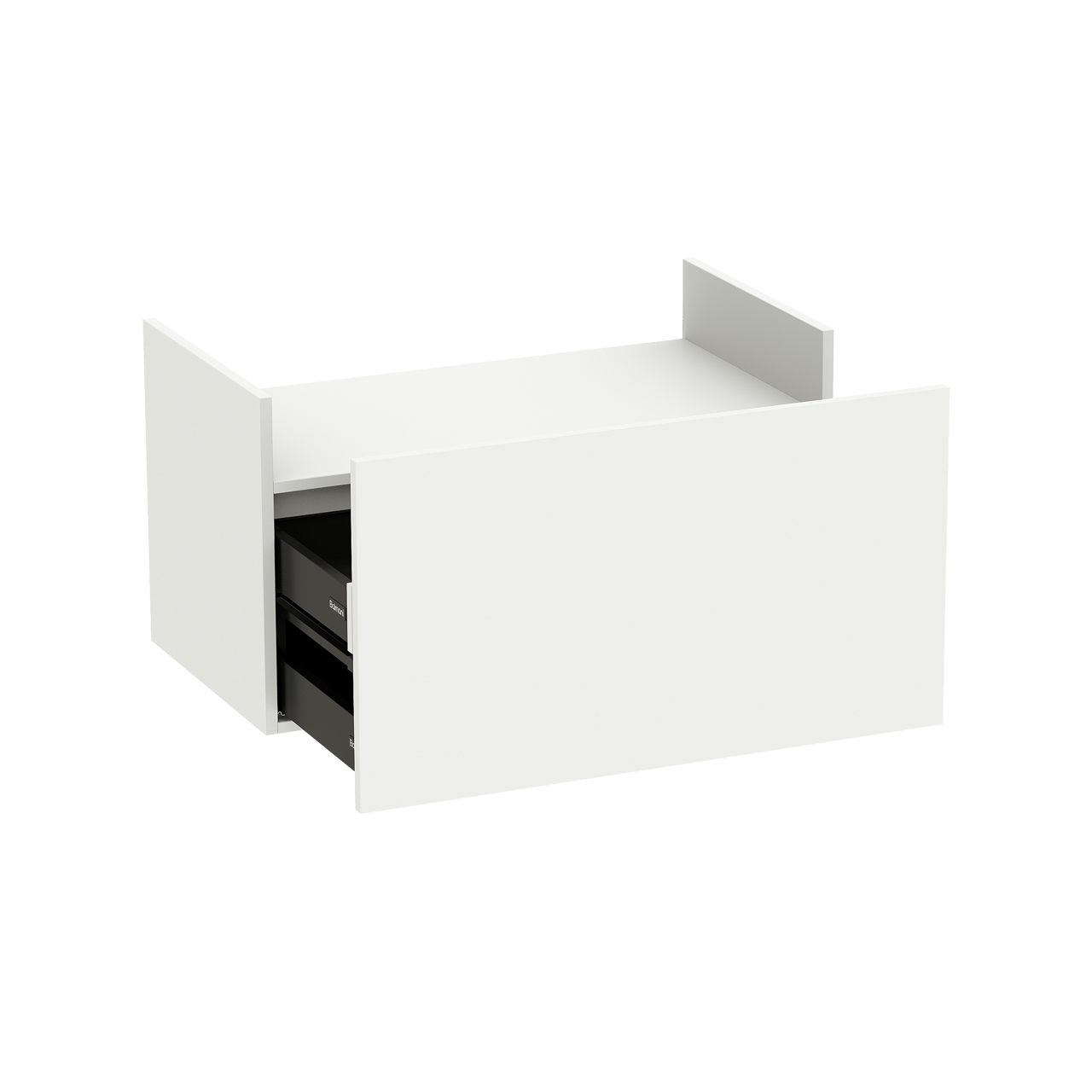 Balmani Cubo zwevende wastafelonderkast 94 x 53 cm mat wit 2 lades