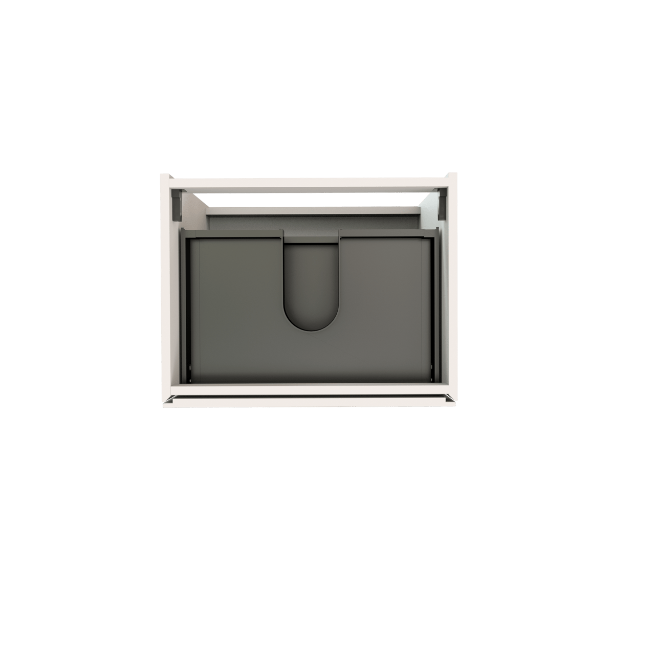 Storke Edge meuble sous-vasque a poser 60 x 46 cm blanc mat 3 tiroirs