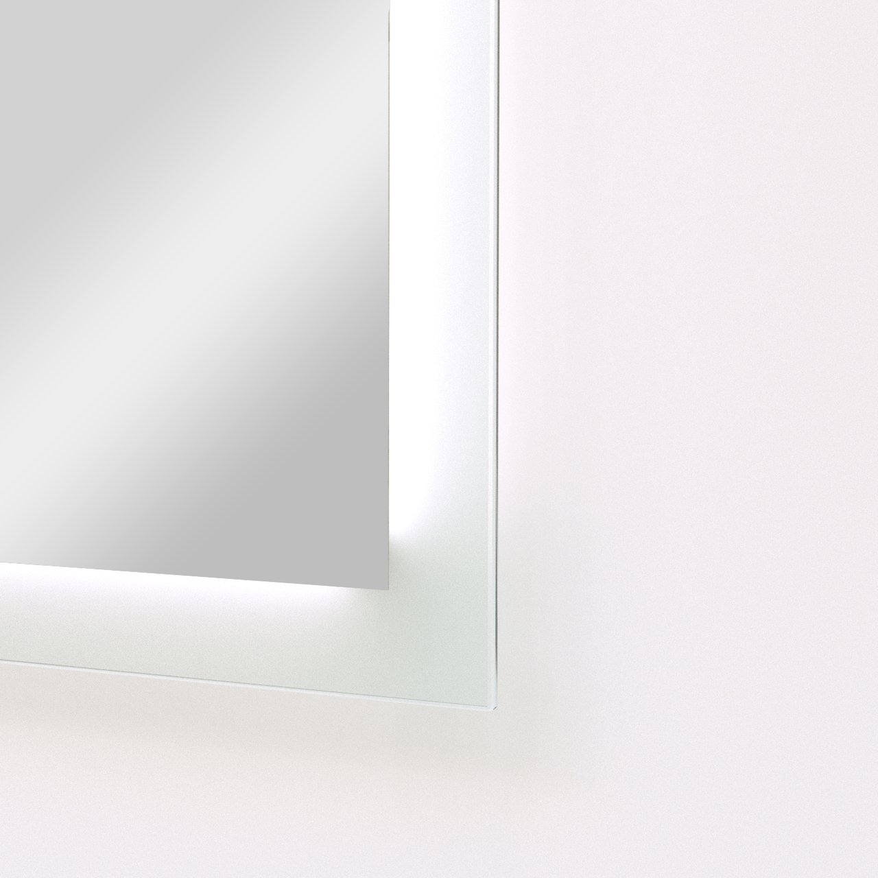 Balmani Vizio rechteckiger Badezimmerspiegel, 40 x 90 cm, mit Spiegelbeleuchtung