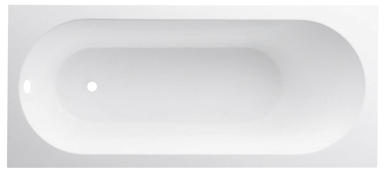 Villeroy & Boch Oberon eenpersoons inbouwbad 170 x 75 cm quaryl Hoogglans Wit