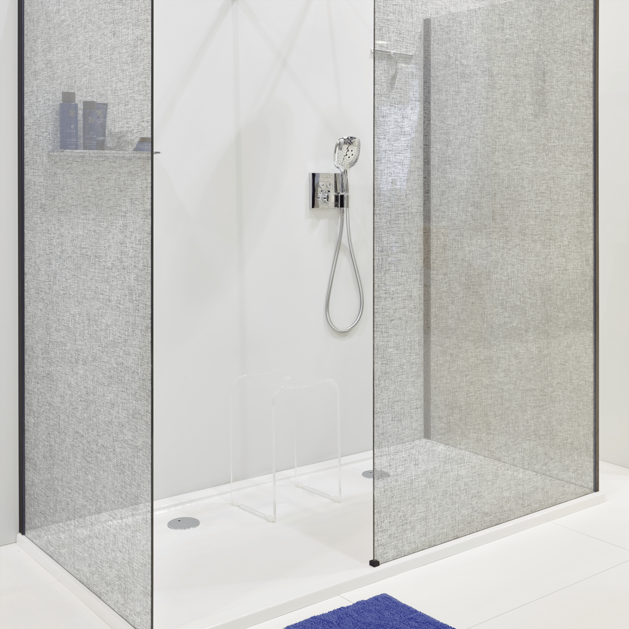 Hansgrohe Showerselect S Square Thermostat-Duscharmatur: Unterputz, mit Brausehalter, für 2 Verbraucher, Chrom glänzend