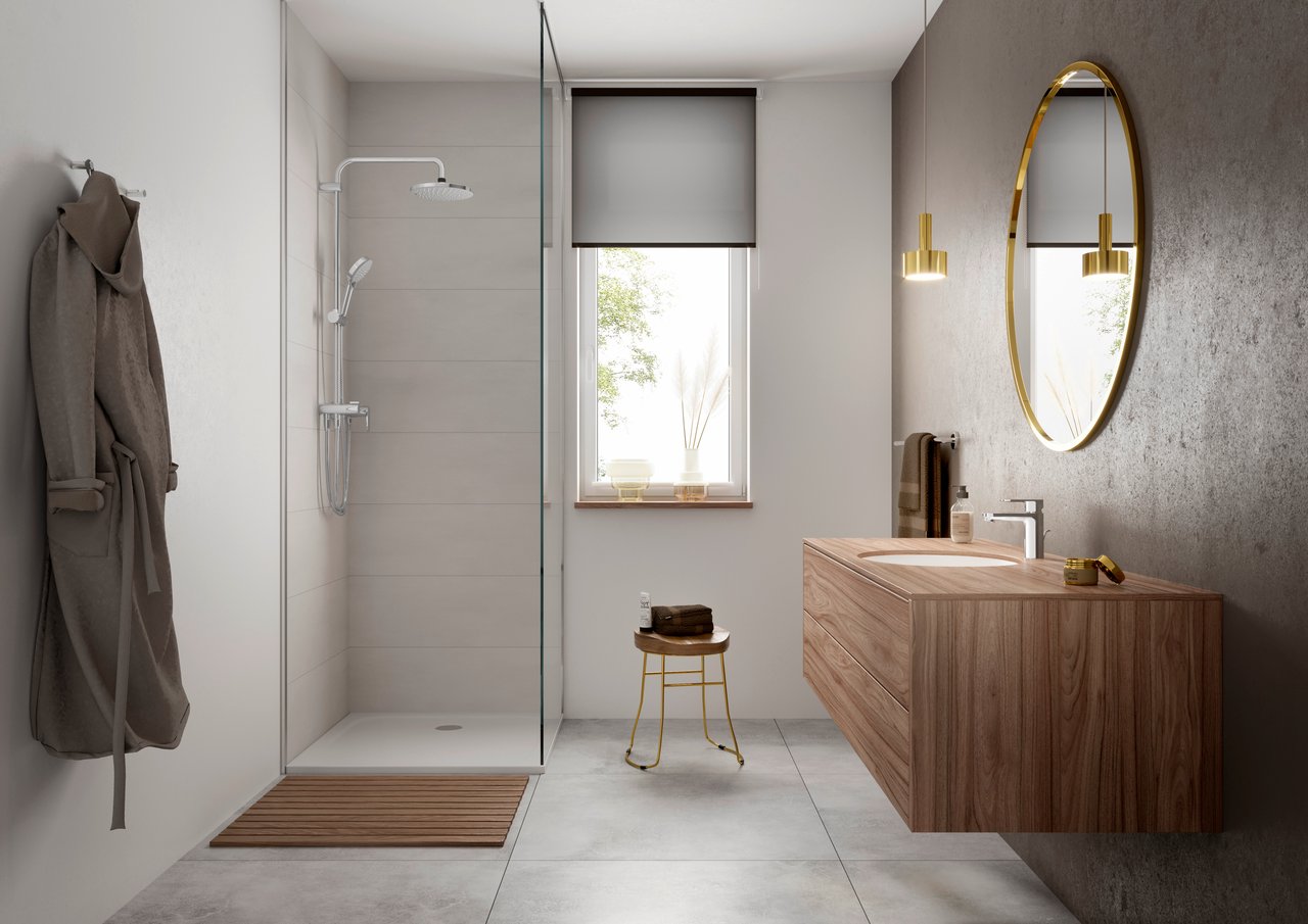Hansgrohe Vernis Blend 100 Niedrige Waschtischarmatur Chrom glänzend