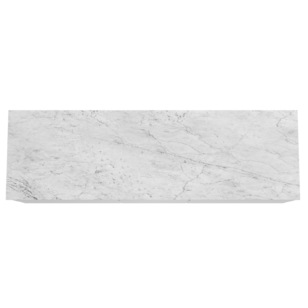 Balmani Mitra meuble salle de bains suspendu 180 x 55 cm blanc mat avec Stretto tablette simple ou double en marbre carrara