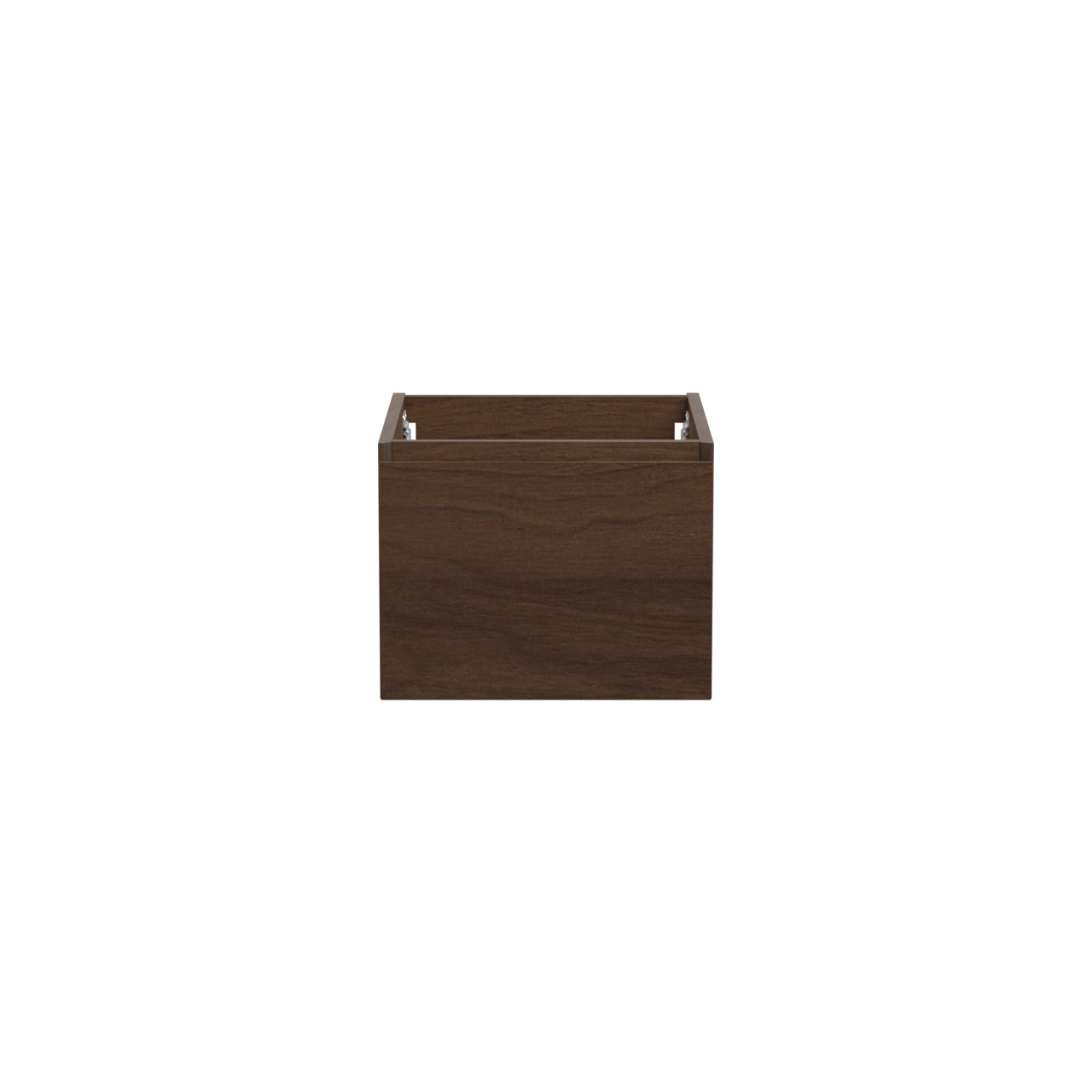 Storke Edge zwevende wastafelonderkast 45 x 52 cm notelaar 1 lade