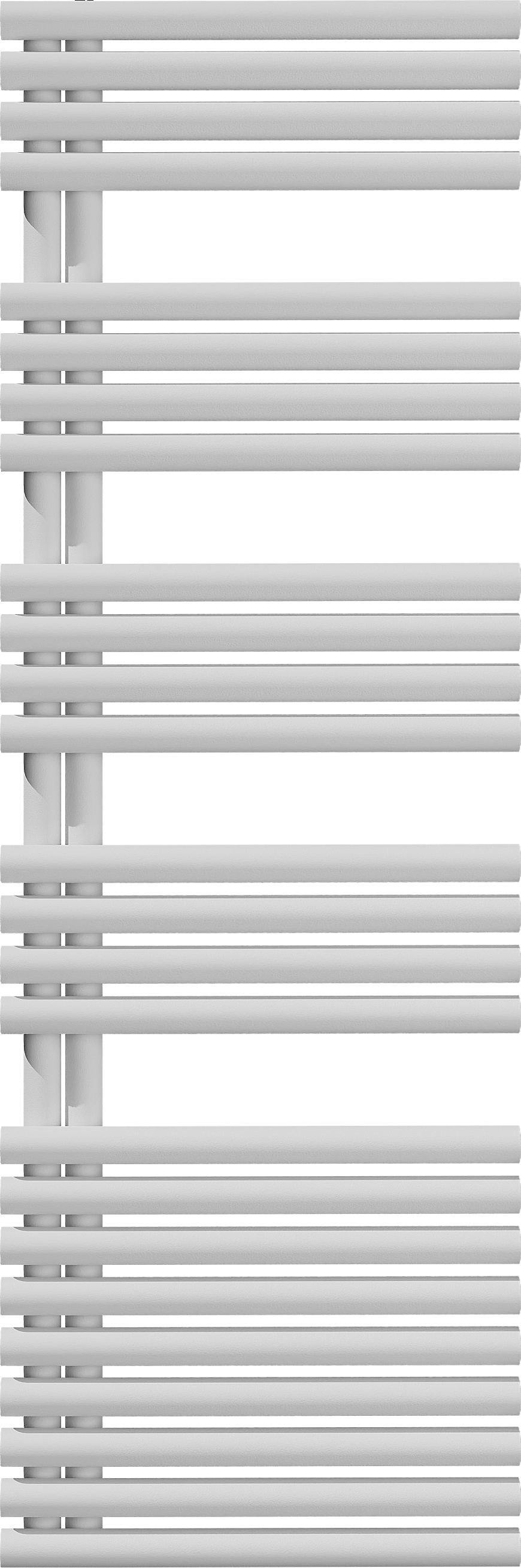 Vipera Avila enkele handdoekradiator 60 x 187cm centrale verwarming mat wit middenaansluiting 1331W