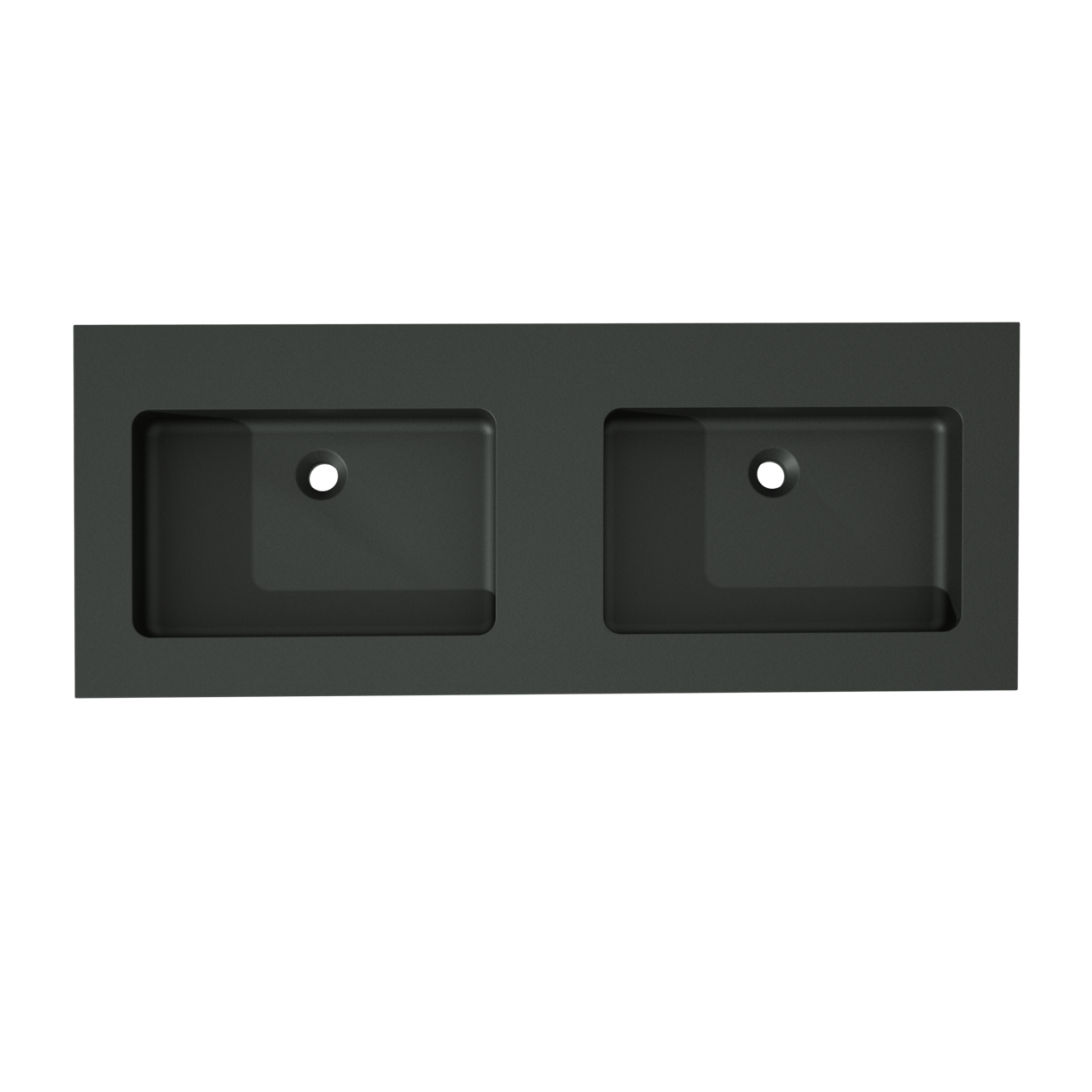 Storke Scuro double vasque quartz mat 130 x 52 cm