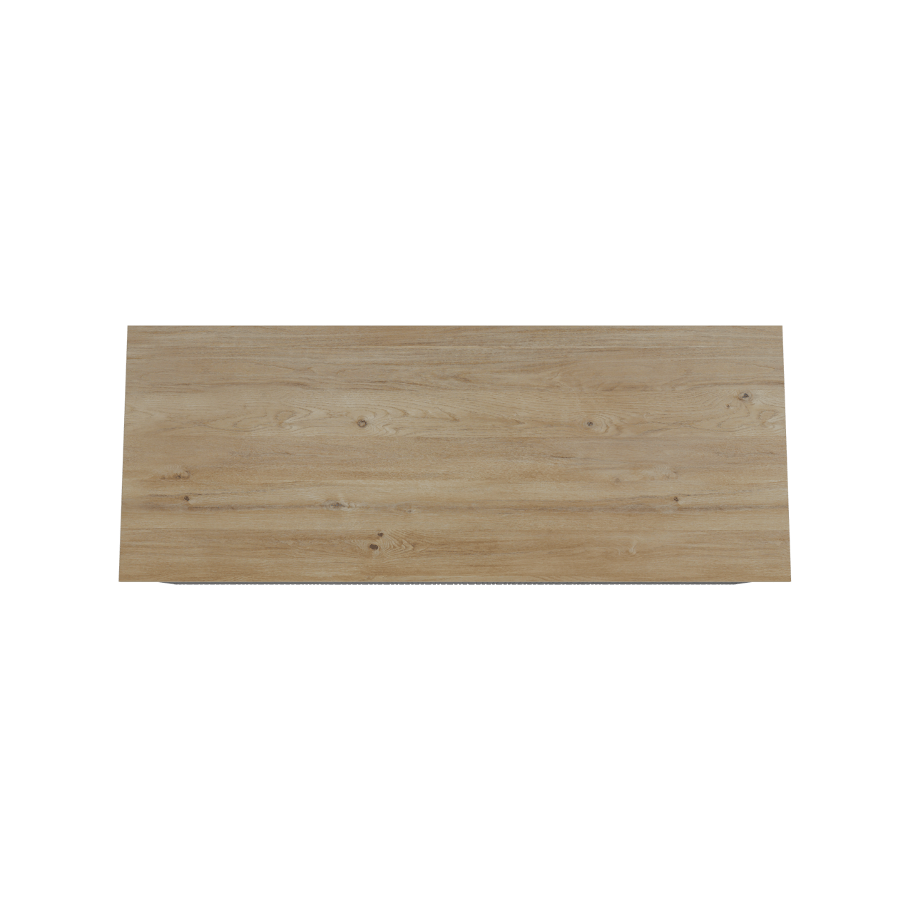 Storke Ribs zwevend badmeubel 135 x 52 cm zwart eiken met Panton enkel of dubbel wastafelblad in melamine ruw eiken, Verticale asymmetrische rechte ribbel