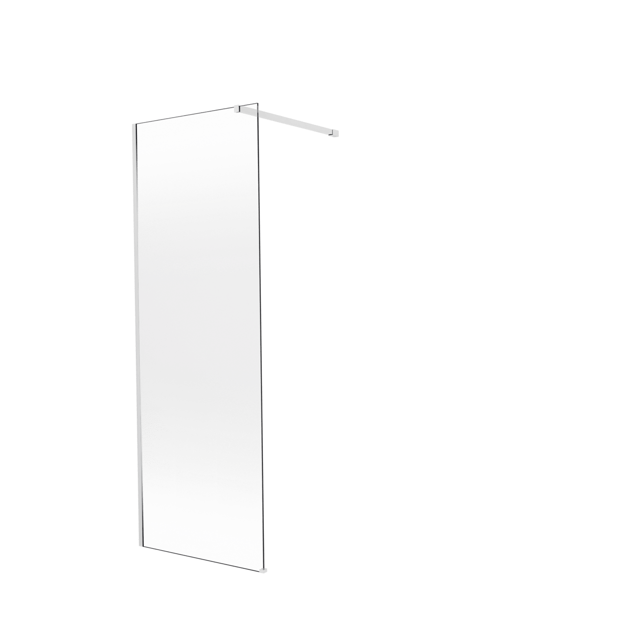Balmani Modular Walk-In Dusche: 80 x 200 cm, Permafrost, inklusive Coating, Profil Chrom glänzend