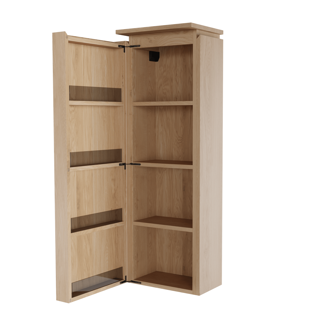 Balmani Eclips zwevende kolomkast links natuur eiken 44 x 32 x 130 cm