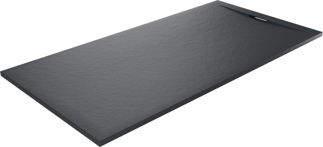Luca Varess Fusion douchebak 180 x 90 cm composietmarmer mat antraciet