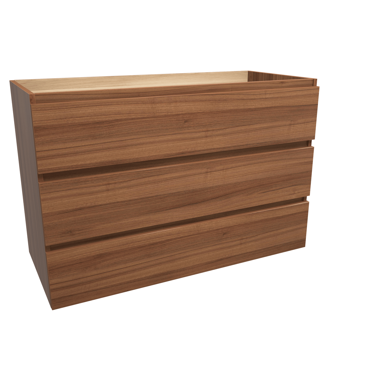Balmani Lucida staande wastafelonderkast 120 x 55 cm notenhout 3 lades