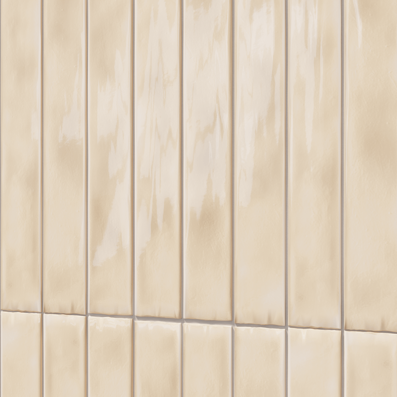Carruzo Rio carrelage mural en céramique 24 carreaux 5x50cm Crema