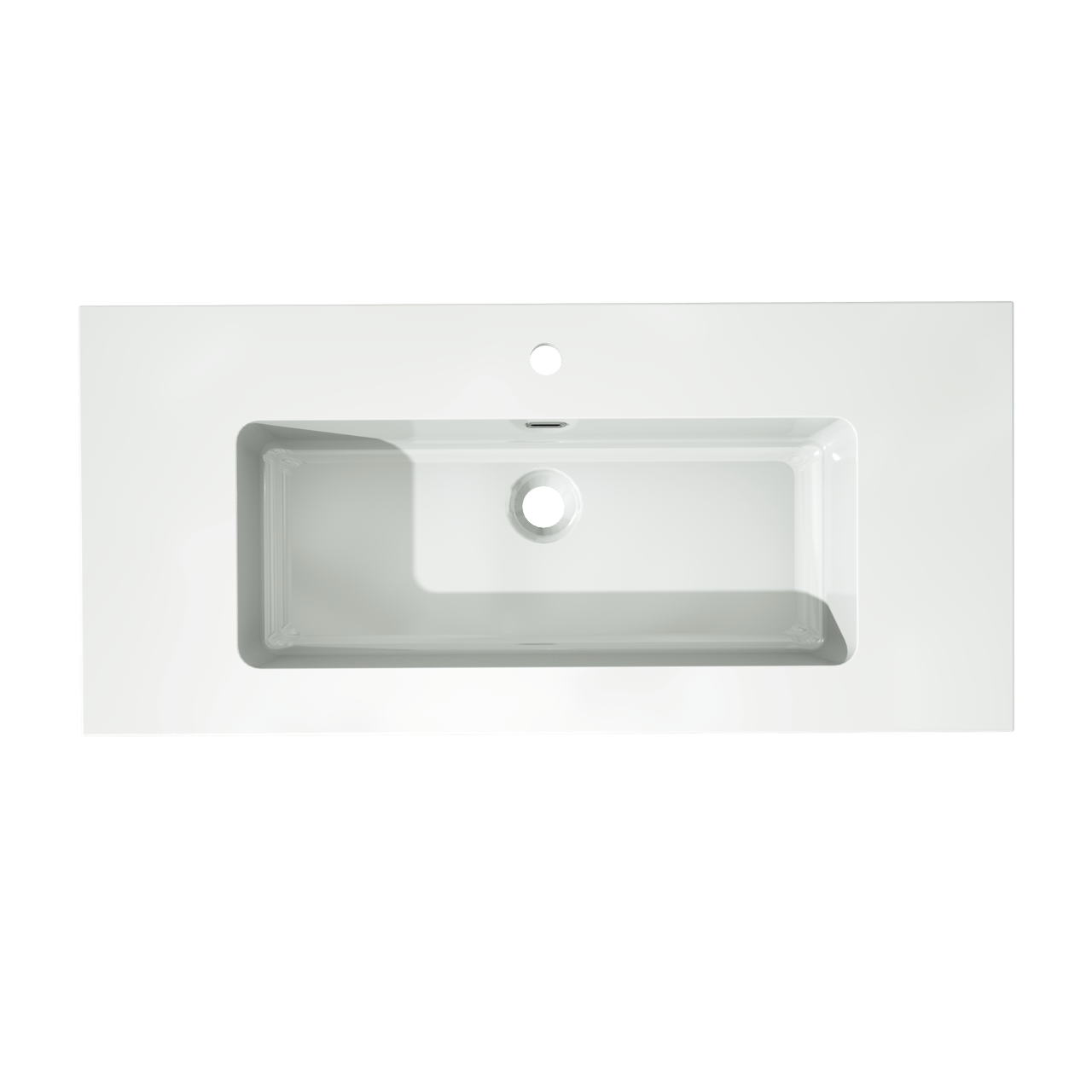 Storke Diva vasque simple marbre composite brillant 100 x 46 cm