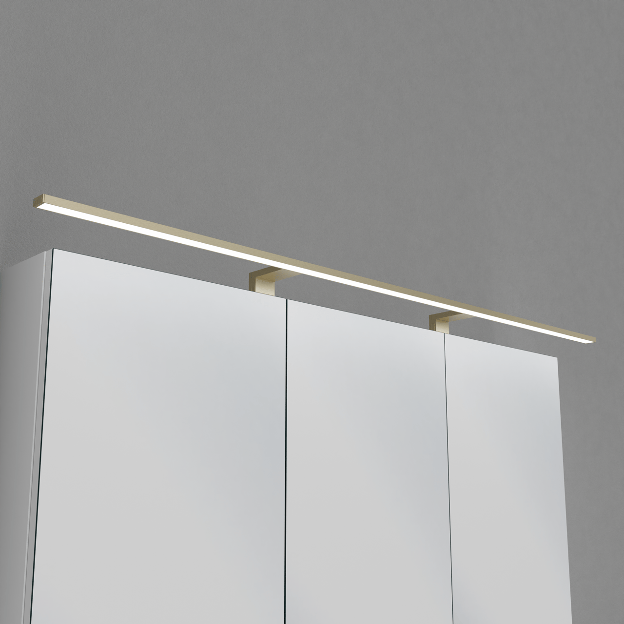 Luca Varess Cubico LED Beleuchtung 135 cm Brushed Champagne Gold