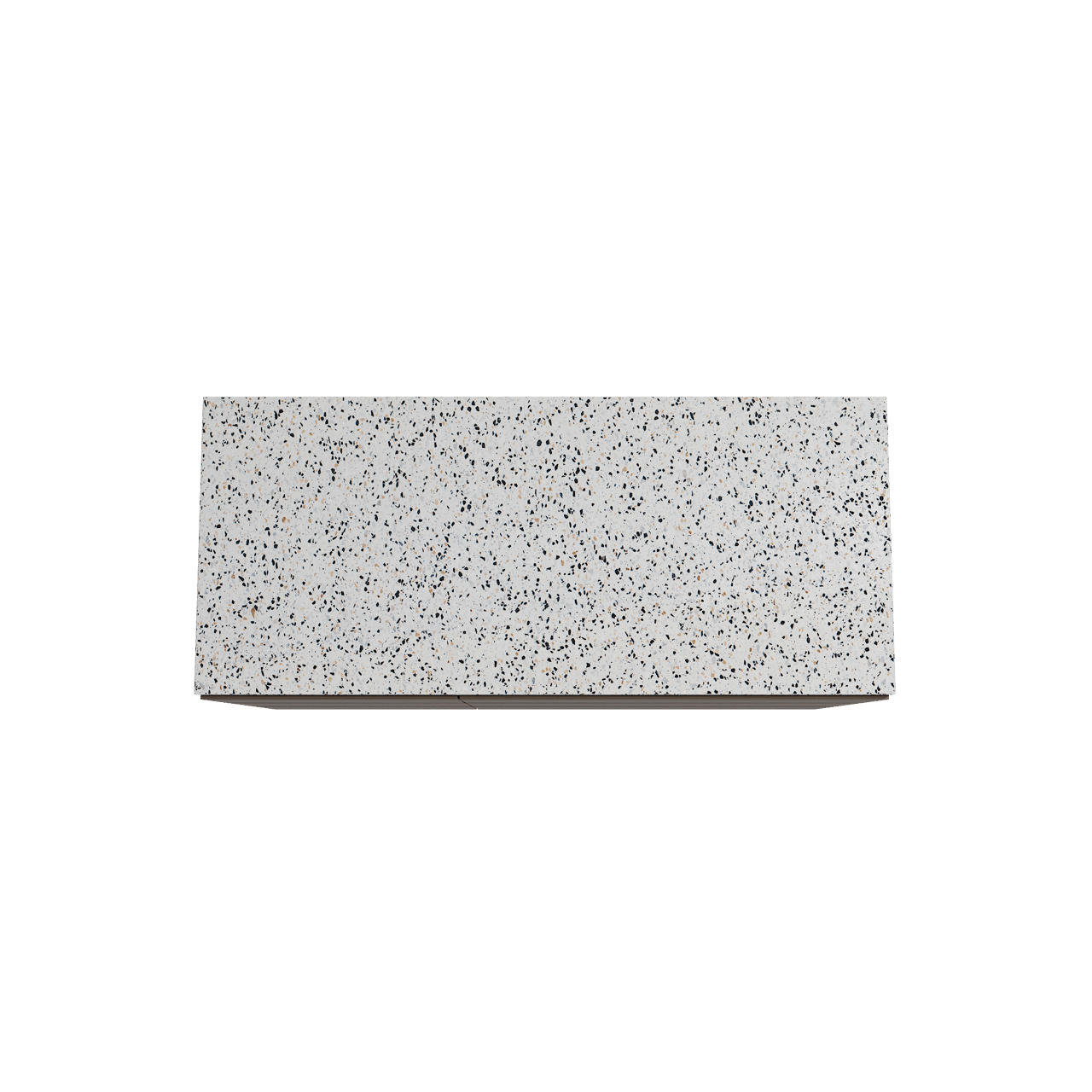 Storke Edge freistehendes Möbelstück Set: 120 x 52 cm, Nussbaum, mit Tavola Einzel- oder Doppel Waschtischplatte, Terrazzo in Weiß/Schwarz matt