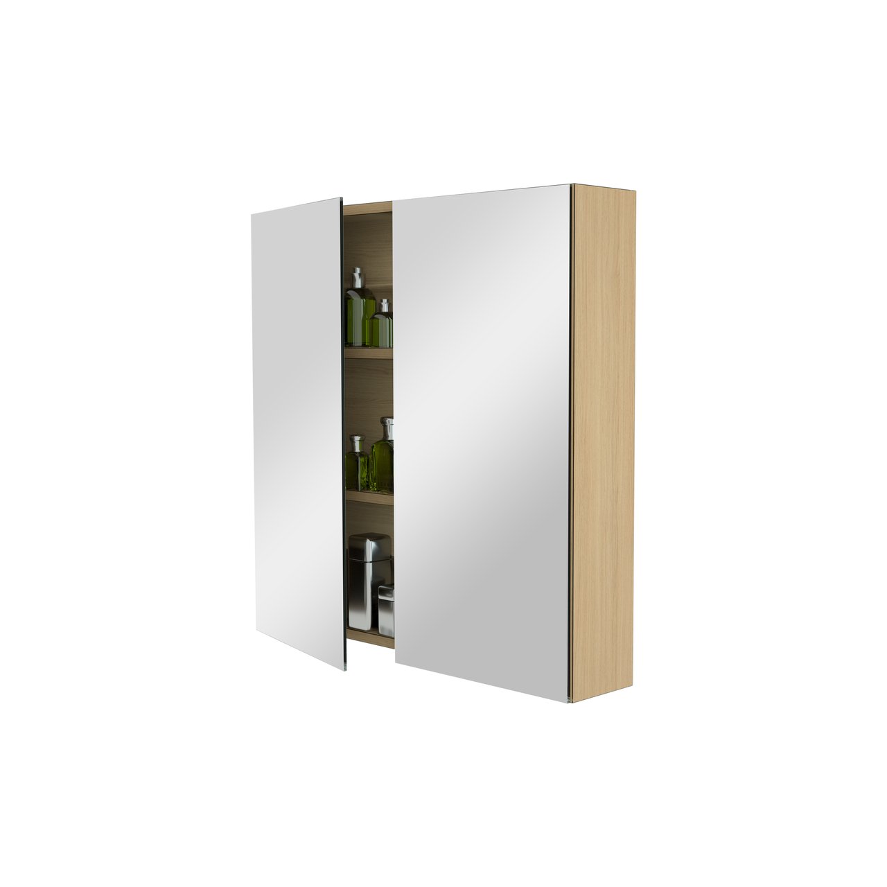 Storke Reflecta spiegelkast 75 x 75 cm naturel eiken