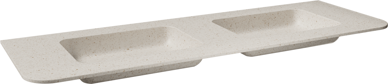 Balmani Moon double vasque Desert Pearl Terrazzo 160 x 55 cm