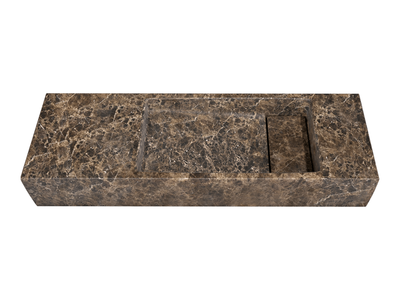 Balmani Mood lave-mains 65 x 20 cm Marbre Dark Emperador