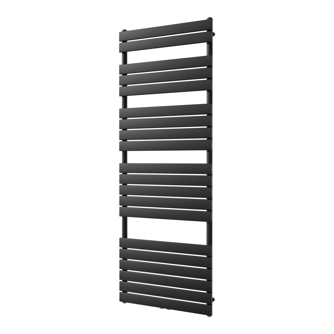 Vipera Vulcan enkele handdoekradiator 70 x 190 cm elektrische verwarming mat zwart zij- en middenaansluiting 1200W, weerstand inbegrepen