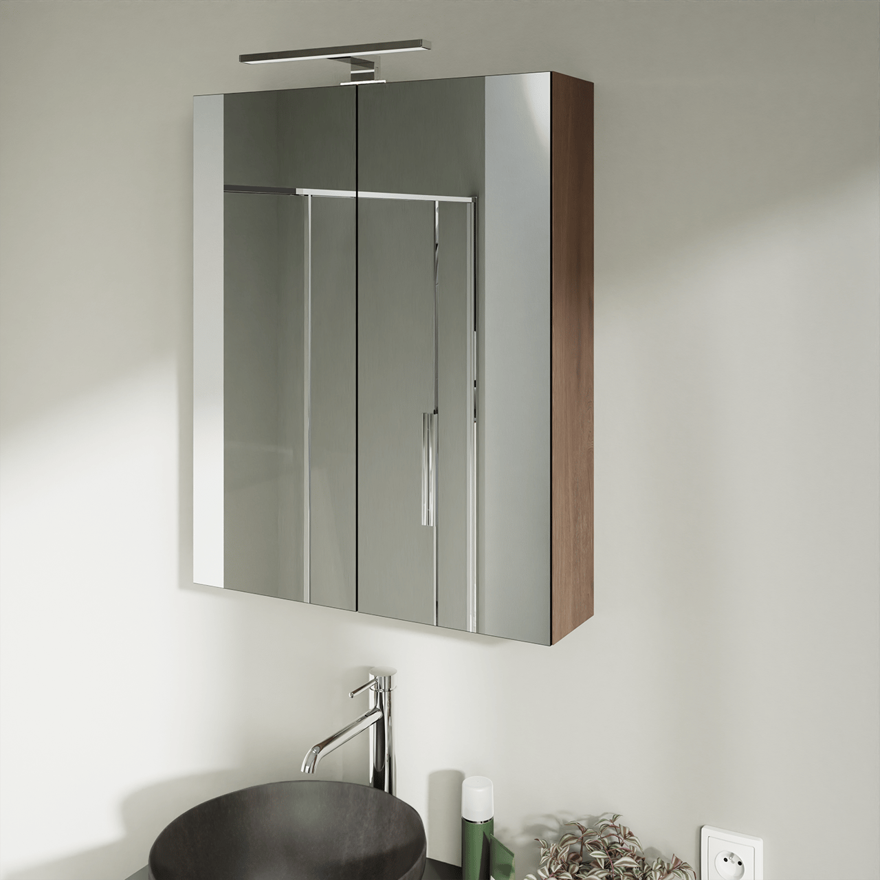 Luca Varess Cubico LED luminaire 30 cm chrome, 4000K