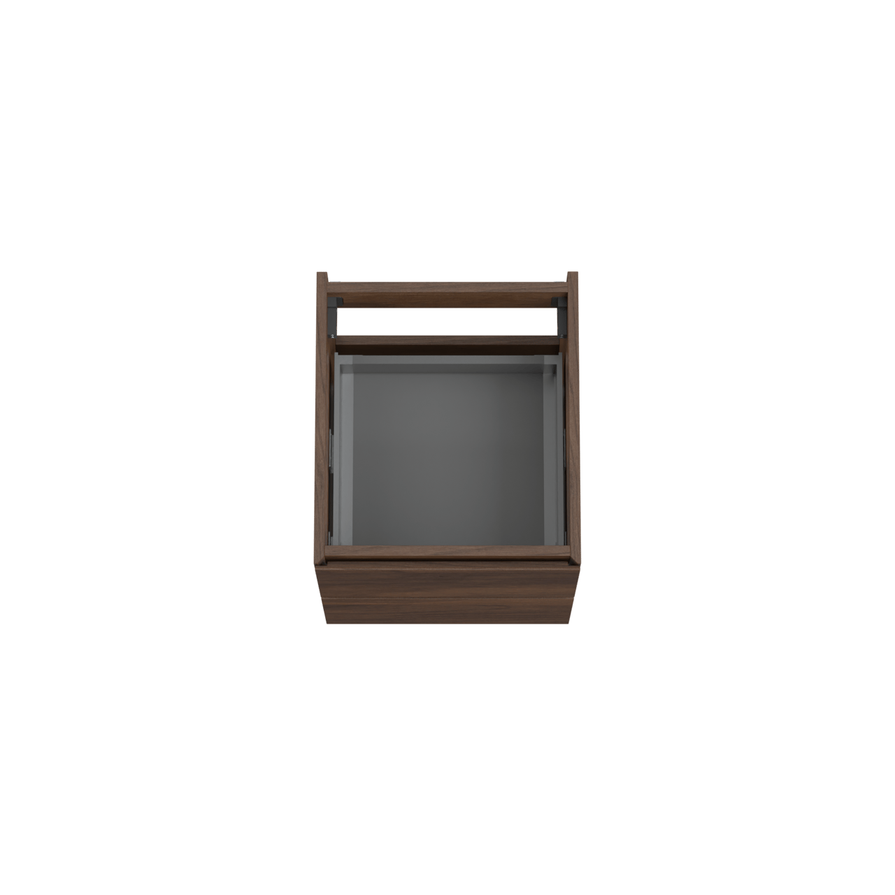 Storke Edge zwevende wastafelonderkast 45 x 52 cm notelaar 2 lades