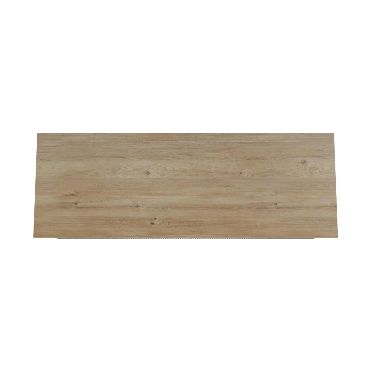 Storke Ribs zwevend badmeubel 150 x 52 cm notenhout met Panton enkel of dubbel wastafelblad in melamine ruw eiken, Verticale symmetrische rechte ribbel